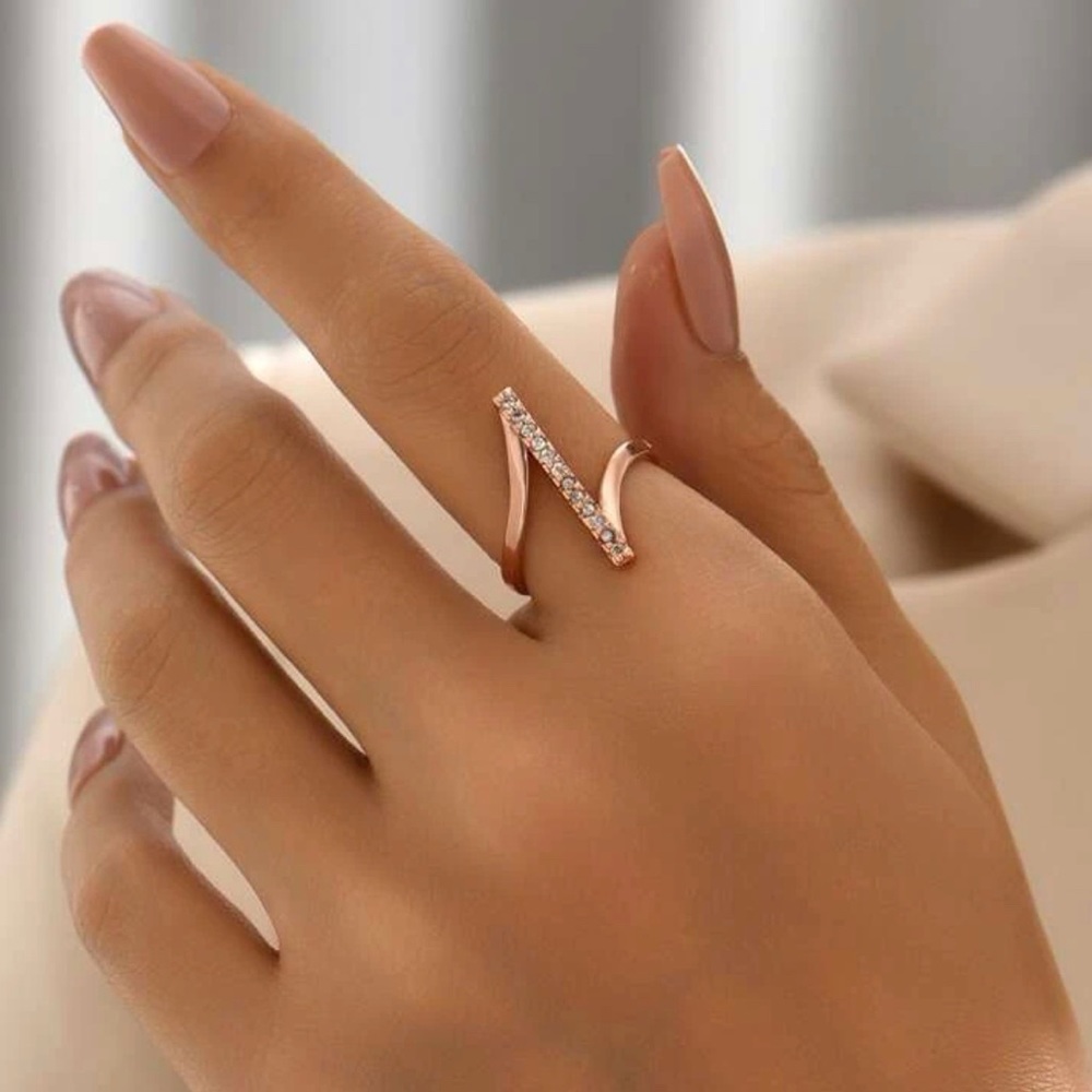 Rose gold & gold cuff adjustable ring